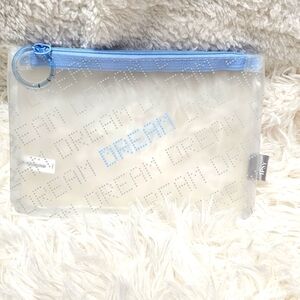 Ipsy Glam Bag January 2021 clear Baby Blue Dream Cosmetic Make-up Bag